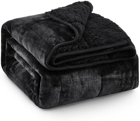 Ultra Soft Sherpa Weighted Blanket for Adults, 60"x80" 25lbs Heavy