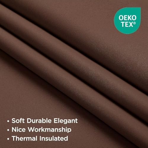 Joydeco 72 Inch Blackout Curtains for Bedroom, Thermal Insulated Black