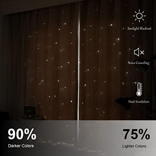 Loyala Beige Curtains for Bedroom Living Room 108 Inches Long, 2