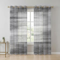 Gray Gradient Sheer Curtains 63 Inch Long 2 Panels, Minimalist