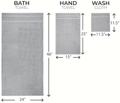 Cotton 10-Piece Towel Set, 100% Cotton Absorbent Towels, Includes 4