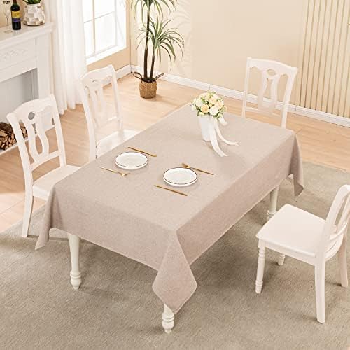 BALCONY & FALCON Rectangle Table Cloth Waterproof Beige 70"x55"