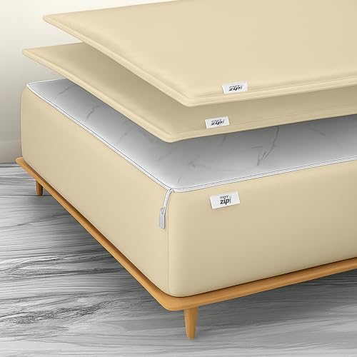 EDMUND® Standard Pillow case Zip Clouser 20x26 Inch - Set of 2, 8 Deep