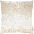 THE-TINOART Textured Beige and Metallic Gold Jacquard Throw Pillow