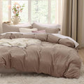 Bedsure Prewashed Cal King Duvet Cover, Cotton-Like Soft Bedding Set