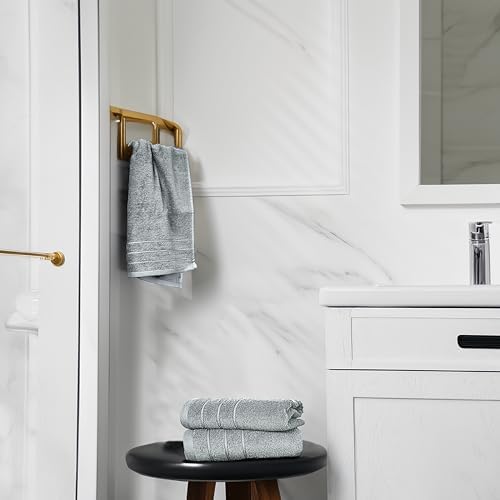 Tens Towels 6 Piece Hand Towels Set 16 x 28 Inches, Cool Grey