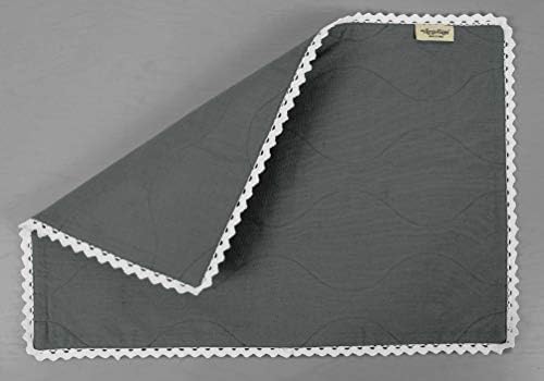 Gray Home Decor Reversible Table Decor White Lace Placemats Reversible