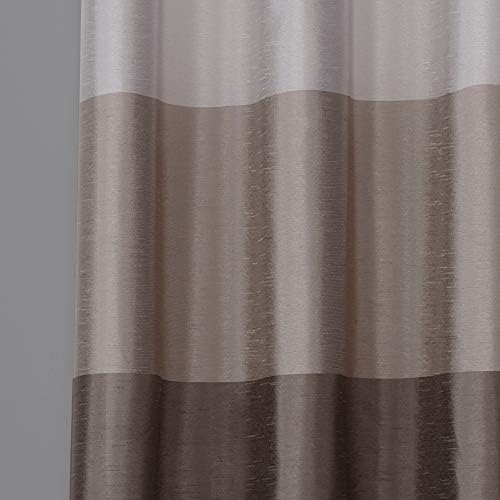 EXCLUSIVE HOME Chateau Striped Faux Silk Grommet Top Curtain Panel