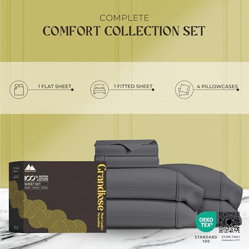 Mayfair Linen 100% Pure Egyptian Cotton Sheet King Size - Luxury 1000