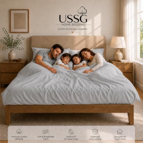 USSG HOMEBEDDING Full XL Flat Sheet Only, 100% Cotton Flat Sheet, 1000
