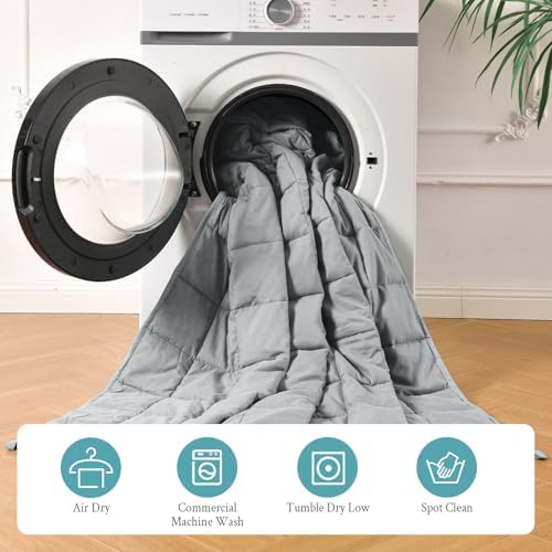 Topblan Cooling Weighted Blanket for Adults, 10 lbs 48 x 72 Twin Size