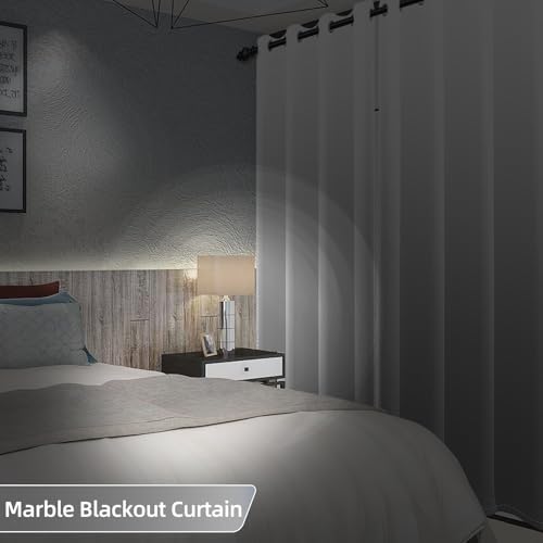 Ombre Gray Blackout Curtains for Bedroom Living Room Light Gray
