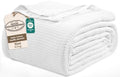 ROYALE LINENS Cotton Waffle Blanket - Breathable and Soft, Lightweight