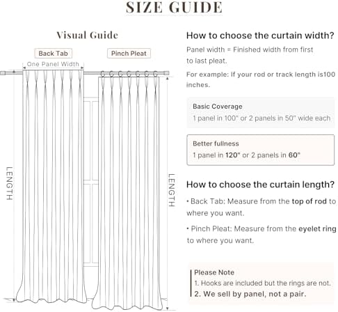 TWOPAGES Sand Beige Blackout Pinch Pleated Linen Curtain for Living