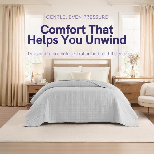 YnM 10lbs Weighted Blanket for Adults,Cotton Heavy Bed Throw Blanket