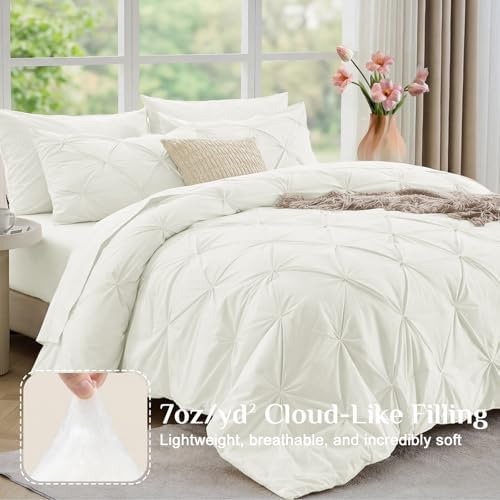 JOLLYVOGUE Queen Comforter Set 7 Pieces - Bed in a Bag Queen for All
