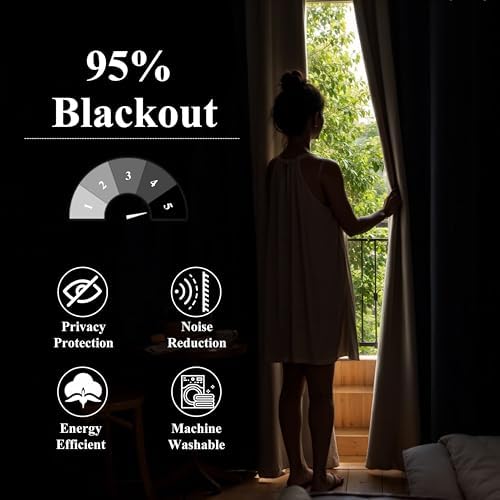 WEST LAKE Silver Grey Pinch Pleated 95% Blackout Window Curtain Panels