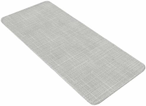 Rustic Light Gray Bathroom Runner Rugs Non Slip Washable Absorbent
