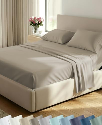 California Design Den Soft 100% Cotton Split King Bed Sheets, 5 Pcs
