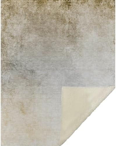 Addison Rugs ASB601 Taupe 50" x 70" Oversized Sherpa Throw Blanket