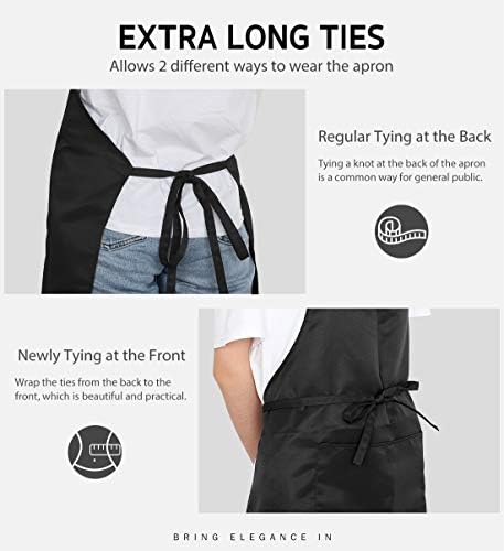 Syntus Apron for Men Women, Adjustable Cooking Kitchen Apron with 2