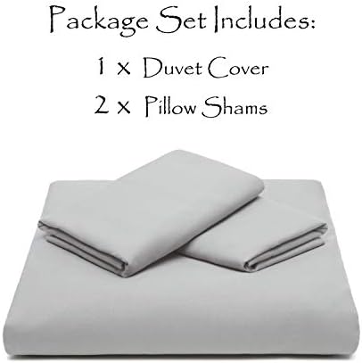 Chanasya Premium Solid Duvet Cover Set - Duvet Cover (90” x 90”) & 2