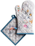 Maison d' Hermine 100% Cotton Oven Mitt & Pot Holder Set