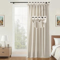ChadMade 84 x 84 Inches Tab Top Curtain with Sewn-on Bow 1 Panel