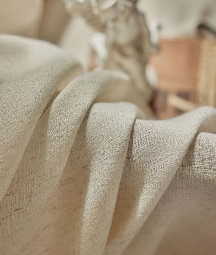 Beydodo Semi Sheer Curtains 63 Inches Long, Privacy Curtains for