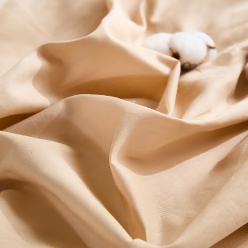 100% Cotton Comforter Set Queen Size – Sandy Beige, Linen-Like