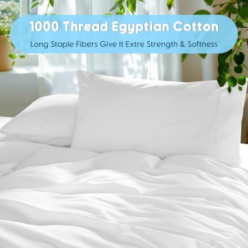4-Piece Cotton Bed Sheet Set King 16" Deep Pocket Dark Grey