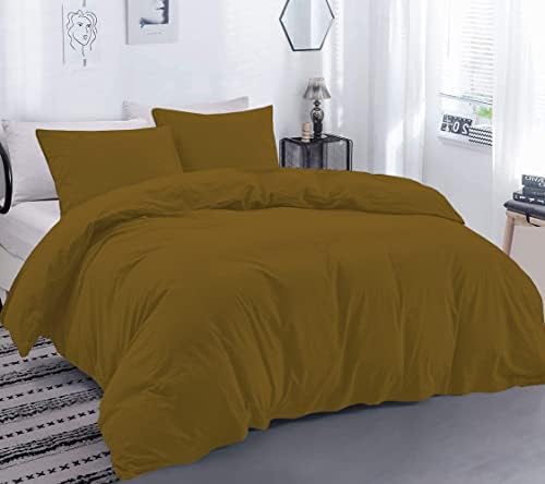 3Pcs Duvet Cover Set Zipper Closer & Corner Ties,100% Egyptian Cotton