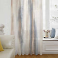 Beige Gray Sheer Curtains 63 Inch Length Abstract Grunge Mottled