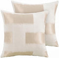 Set of 2 Chenille Jacquard Throw Pillow Covers 20x20 Inches, Modern