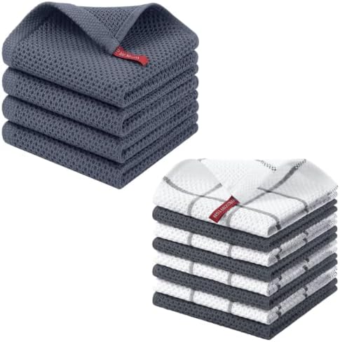 Homaxy 100% Cotton Waffle Weave Kitchen Dish Cloths