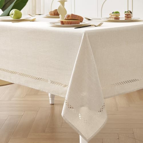 Deep Dream Rustic Rectangular Tablecloth, Linen-Style Table Cloth with