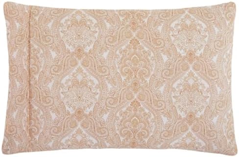 Home 6-Piece Soft Bed Sheet Set - Queen, Taupe Paisley Design