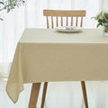 maxmill Linen Textured Rectangular Tablecloth Water Resistant Wrinkle