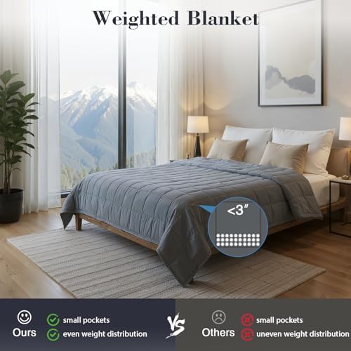HCOIW Weighted Blanket for Adults Twin Size Heavy Blanket, 10 lbs
