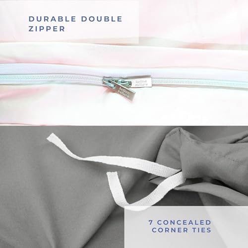 Kotton Culture 3 Pc Queen Size Duvet Cover Set 100% Egyptian Cotton