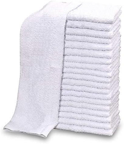 GOLD TEXTILES 60 PC New Cotton Blend White Restaurant Bar Mops Kitchen