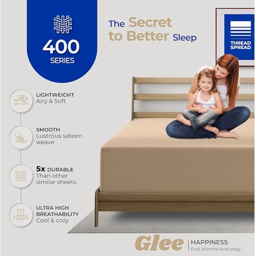 THREAD SPREAD Egyptian Cotton Fitted Sheet Queen Size - Luxury 400
