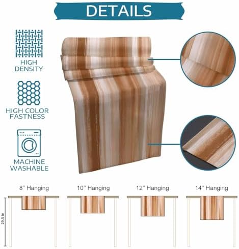Brown Foggy Ombre Table Runner and Placemats Set of 6 Contemporary