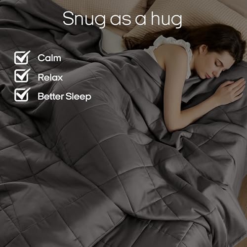 ZonLi Cooling Weighted Blanket for Hot Sleepers, Queen 48"x72" 15lbs