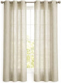 Rooh Threads Linen Sheer Curtains 84 Inches Long, 2 Panels Set, Light