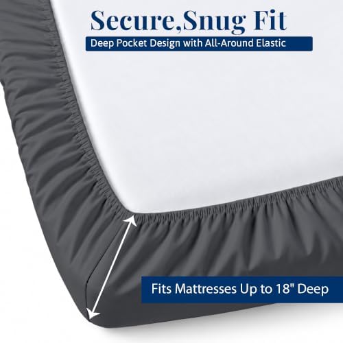 Mattress-Homes 6 Piece King Sheet Set, Hotel Luxury Collection, 100%