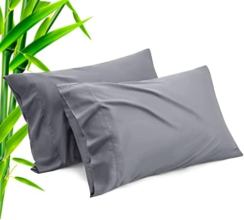 Pillow Cases Standard Size 2 Pack, Bamboo Rayon Cooling Pillowcases
