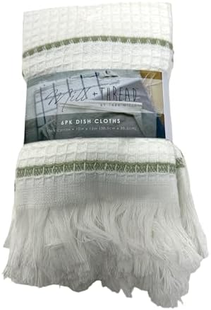 Heavy Duty Highly Absorbent Waffle Weave Kitchen Dish Cloths, 6-PC