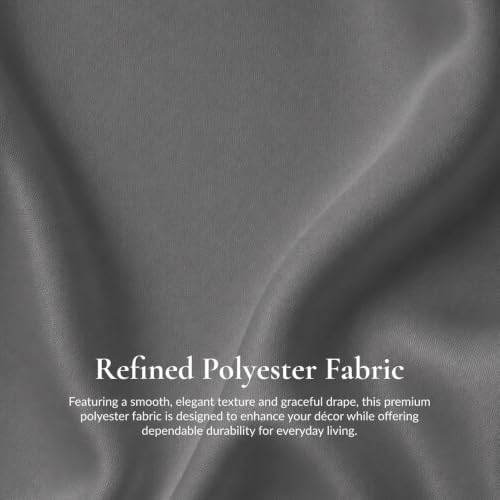 Tab Top Blackout Window Curtain 30W x 120L Inch Dark Grey, 1 Panel