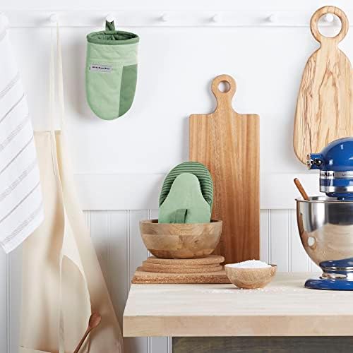 KitchenAid Beacon Two-Tone Non-Slip Mini Oven Mitt Set